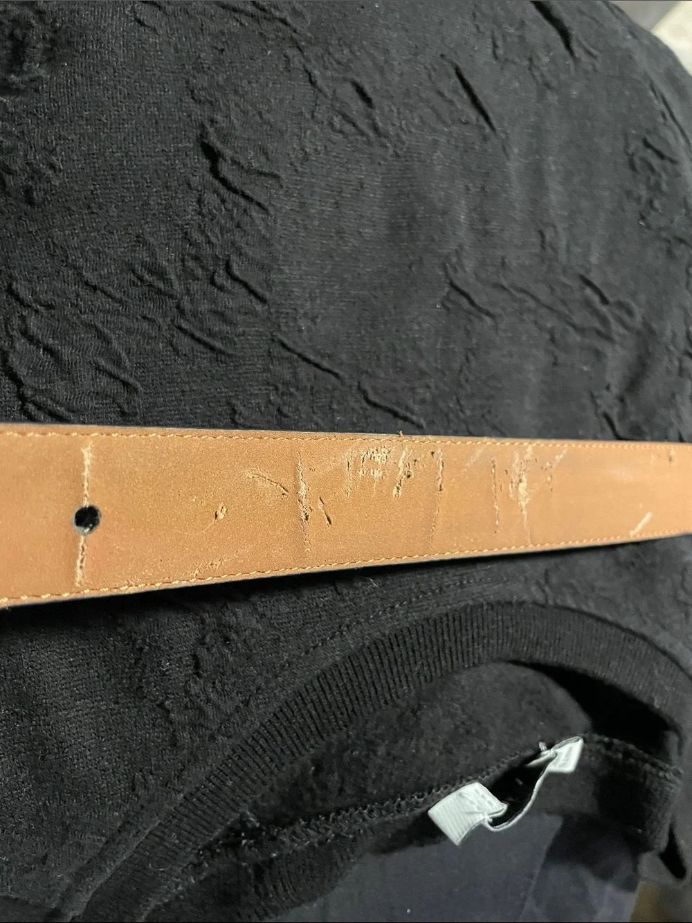 Neiman Marcus Classic Black Leather Men's Belt - 36